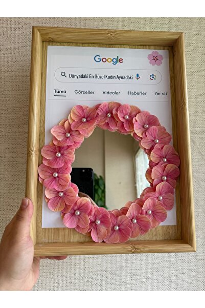ADA HOME COLLECTION SHOP DÜNYANIN EN GÜZEL KADINI AYNADAKİ -PEMBE ÇİÇEK