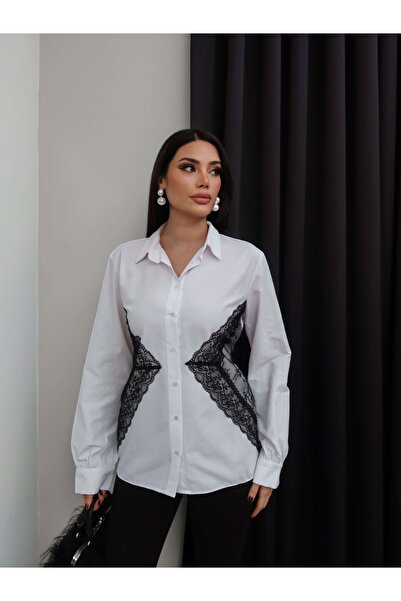 ESRAHELVACI Back Tie Lace Detail Shirt