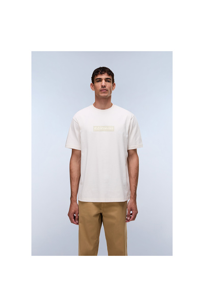 Napapijri تي شيرت S-Box Logo 1 للرجال بأكمام قصيرة