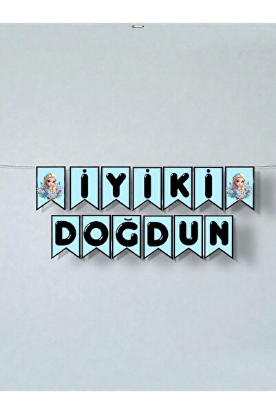 Sinem Gift Elsa Pasta Süsü - Elsalı Banner - Elsa İyiki Doğdun - Elsa Frozen ...