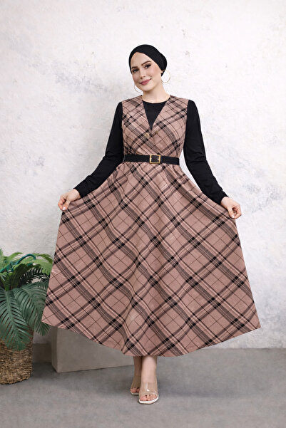 MODAEFA Cotton Double Gilet Dress Set