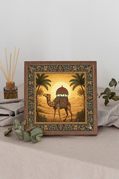 Dekorsiahome Wooden Framed Square Table Tk3396
