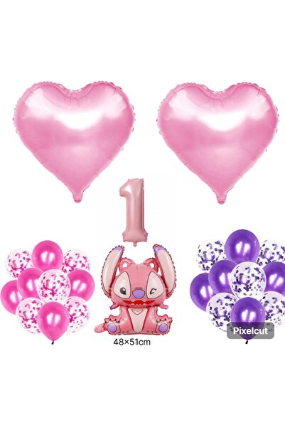 Mehca Stitch Angel 1 Year Old Birthday Concept