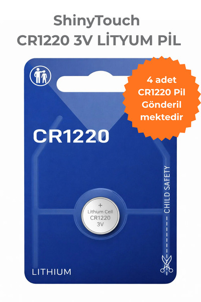 ShinyTouch 4lü CR1220 3V Lityum Pil