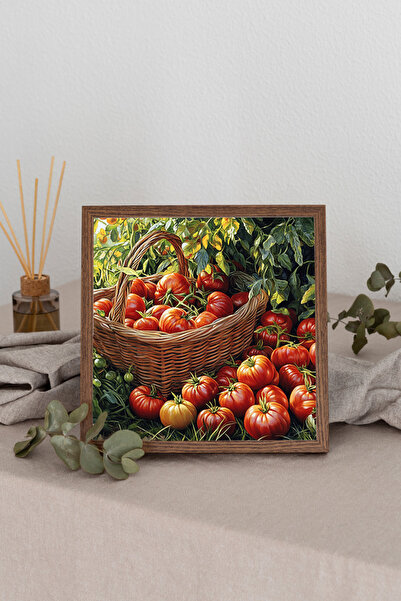 Dekorsiahome Tablou pătrat cu ramă din lemn TK3334