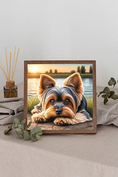 Dekorsiahome Tablou pătrat cu ramă din lemn TK3365