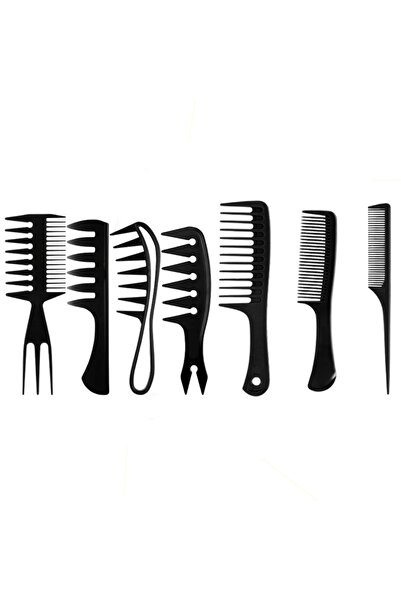 gaman Set profesional de 7 piepteni pentru frizerie și coafură, cu dinți lați...
