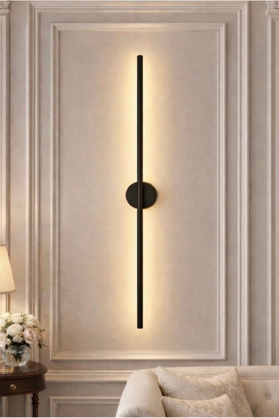 Buiva Pilli Duvar Aplik 70 cm Şık Görsellik Katar Pil Hediyeli 4000 Kelvin Gü...