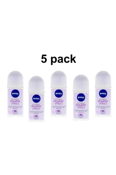 NIVEA 5 x Womens roll-on deodorant DOUBLE EFFECT 1.7 fl.oz / 50 ml
