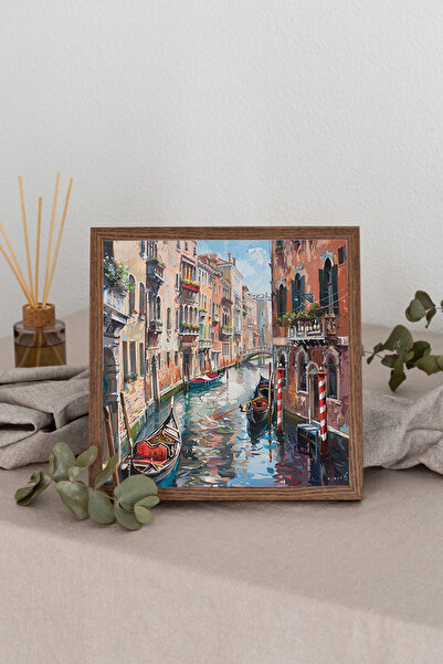 Dekorsiahome Τετράγωνος πίνακας με ξύλινο πλαίσιο TK3327