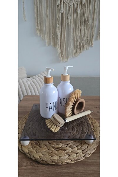 MUJA DEC 25X25Cm Smoked Acrylic Decorative Presentation Tray – Round Wooden L...