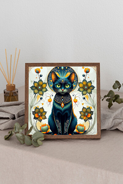 Dekorsiahome Τετράγωνος πίνακας με ξύλινο πλαίσιο TK3326