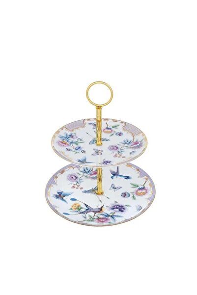 tea delight Papillons Purple - 2-Tier Cake Stand