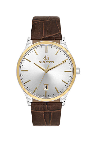 Biggoti Quotidiano Dark Brown Genuine Leather Watch for Men BG.1.10672-4