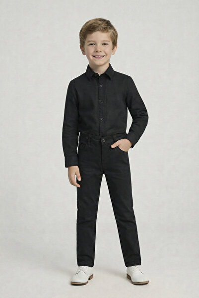 nacar çarşı Момчешка черна риза с дълги ръкави Черни панталони 23 април 29 ок...