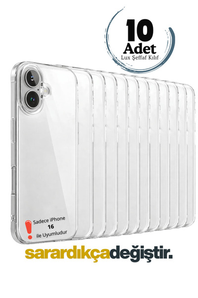 Evax 10 Pieces iPhone 16 Compatible Luxury Series Soft Flexible Transparent S...