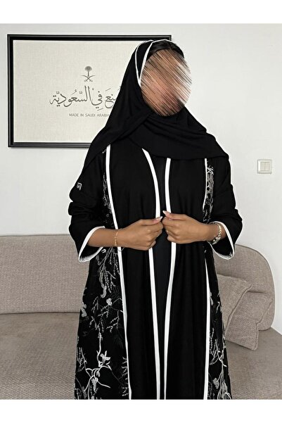 OLGA-ABAYA عباية أنيقة عصرية من آولجا القماش كتان مطرز وقصة العباية ربع كلوش ...