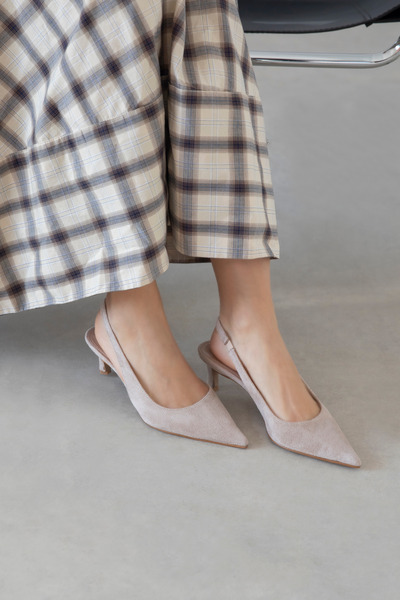 STRASWANS Molly Kadın Topuklu Süet Ayakkabı Bej