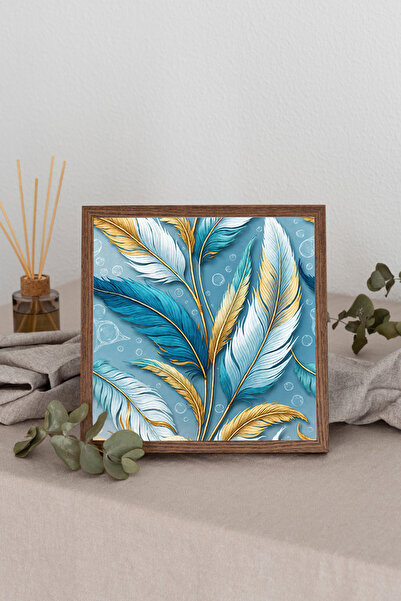 Dekorsiahome Τετράγωνος πίνακας με ξύλινο πλαίσιο TK3318