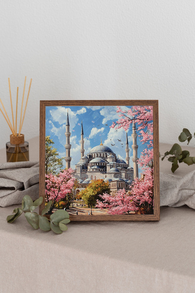 Dekorsiahome Τετράγωνος πίνακας με ξύλινο πλαίσιο TK3304