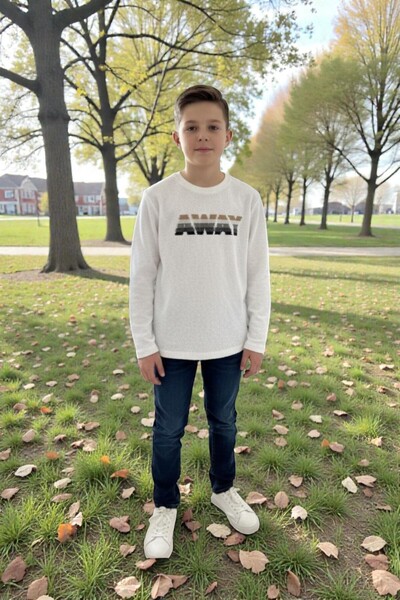 Ugly Duck TRICOU CU MÂNECĂ LUNGĂ CU INScripție, PENTRU VÂRSTELE 9-14 ANI - ALB