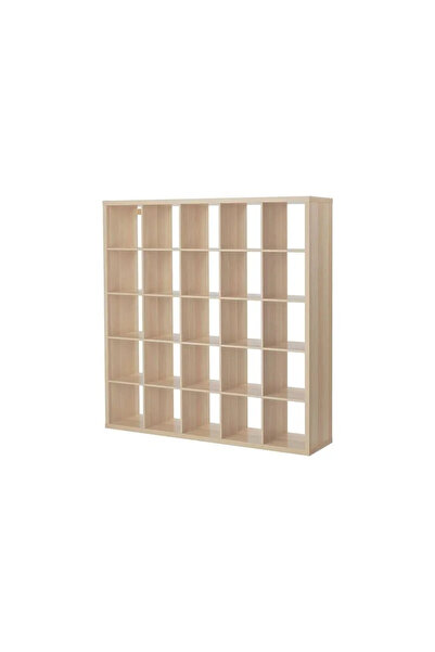 IKEA KALLAX açık raf ünitesi, ağartılmış meşe görünümlü 182x182 cm
