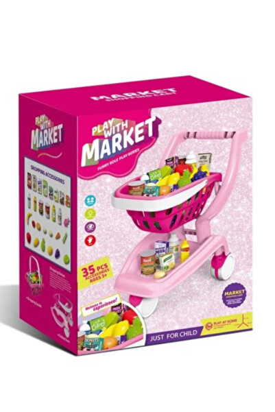 Colorland العب بعربة التسوق في السوق مع 36 قطعة من الملحقات