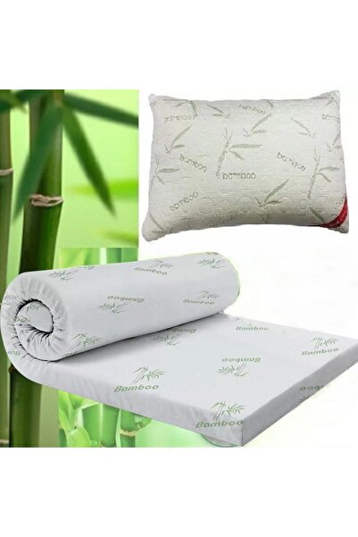 cebhay Bamboo 90 x 190 Yer Yatağı 10 cm Sünger Yatak Yıkanabilir Kılıflı Fonk...