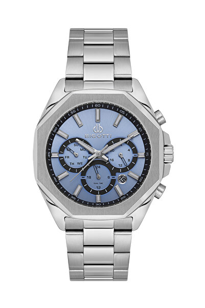 Bigotti Raffinato Silver Stainless Steel Watch for Men BG.1.10687-5