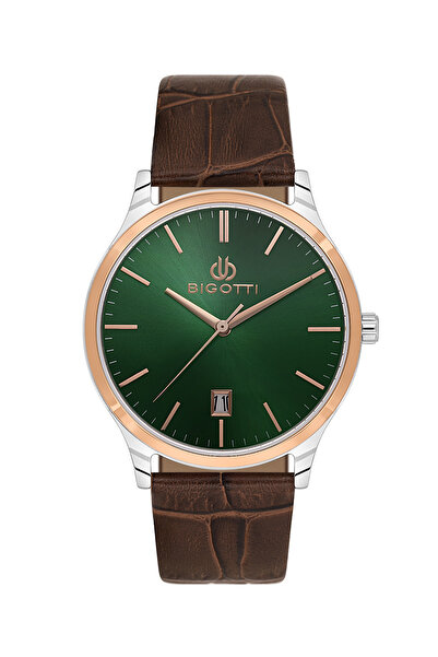 Biggoti Quotidiano Dark Brown Genuine Leather Watch for Men BG.1.10672-5