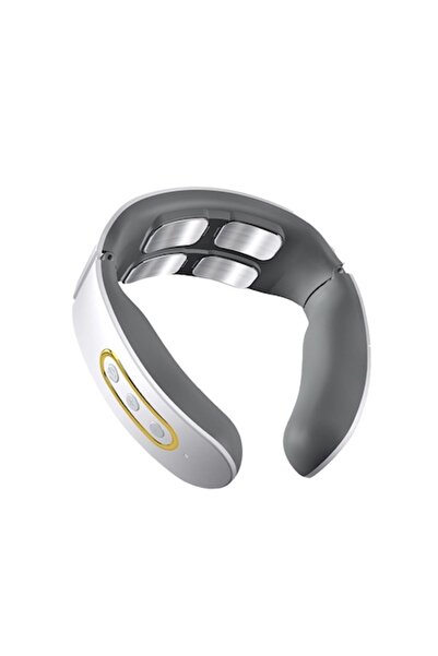 YHJ Dispozitiv de masaj cervical, YHJ, electrozi, încărcare USB, 1000mAh, alb