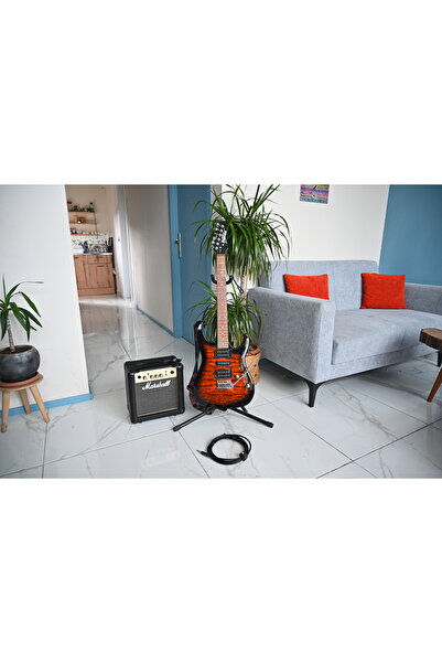IBANEZ Gio Elekro Gitar + Marshal Amfi + jack +kılıf +pena +akort aleti + Git...