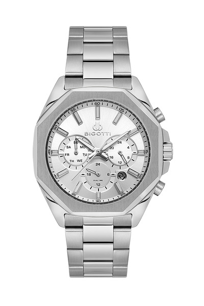 Biggoti Raffinato Silver Stainless Steel Watch for Men BG.1.10687-1
