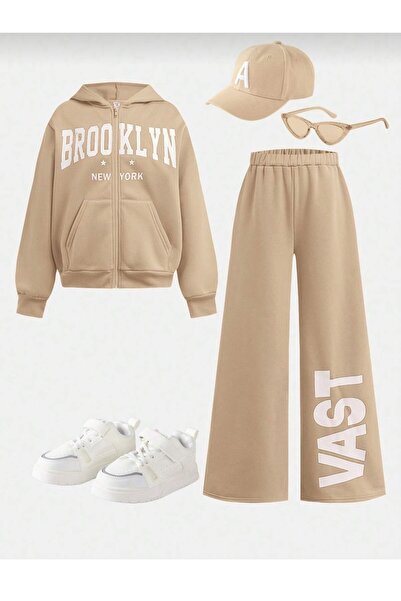 Kids Çocuk kız ve erkek sevimli ve havalı günlük ikili takım