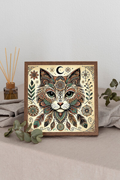 Dekorsiahome Τετράγωνος πίνακας με ξύλινο πλαίσιο TK3389