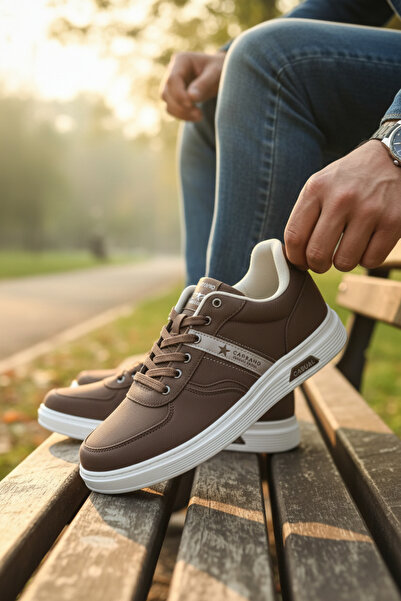 enoch Cloth-Look Lace-Up Casual Flat Sole Men's Sports Shoes