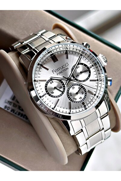 Ferrucci Functional Men's Wristwatch Steel Band 3 Atm Water Resistance
