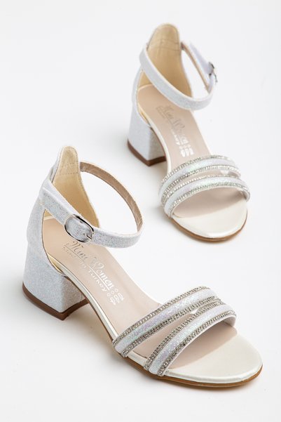 BYŞ Moda Very Stylish Daily Girls' Heeled Sandals Evening Dress Shoes