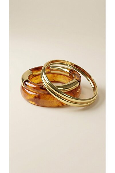 Spazio Kemik 3’lü Bileklik Seti Işıltılı Metal TABA