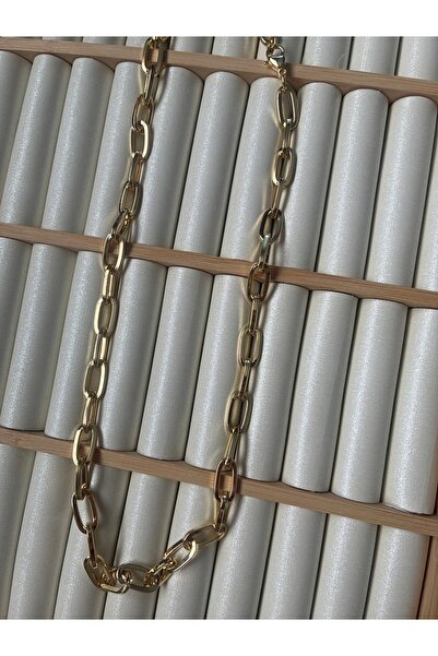 ARİ TAKI قلادة من الفولاذ الذهبي بسمك 60 سم