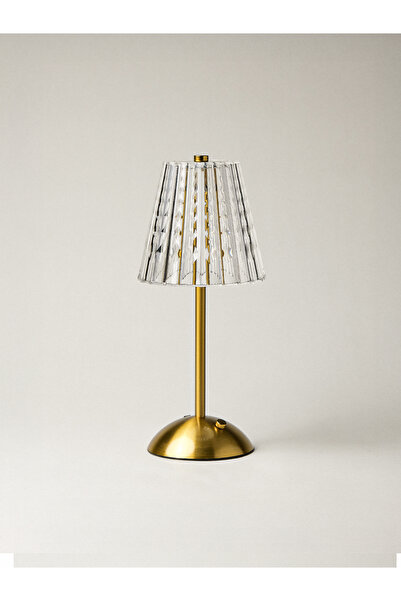 Minihol Nora Led Şarjlı Şeffaf Masa Lambası (11 x 31 cm)