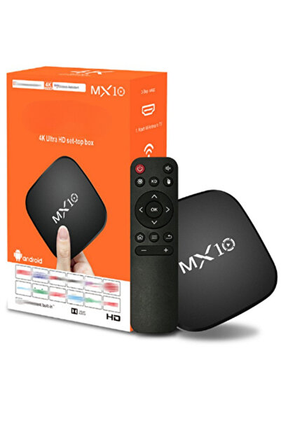 XİRA MX10 4K Ultra HD Android TV Box – WiFi Destekli Smart TV Dönüştürücü Med...