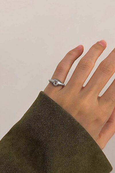 Okko Store خاتم قابل للتعديل بقطع مستطيل الشكل