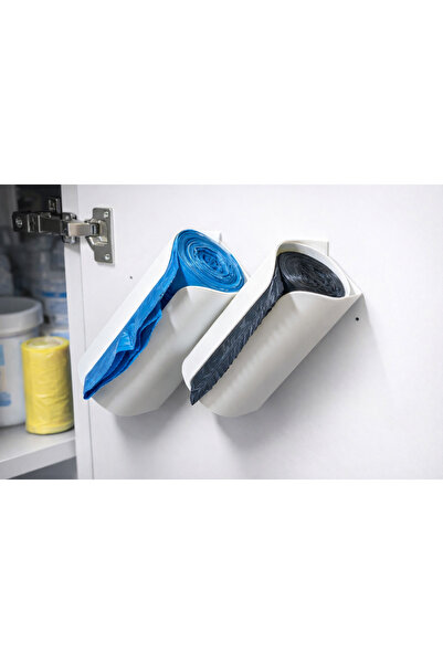 StudioAslanDesign Modern Poşet Düzenleyici - 2'Li Cöp Poşeti Tutucu Seti Mutf...