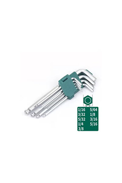 golden team Hex key set – 9 pieces – CRV steel – Extended ball head for maxim...