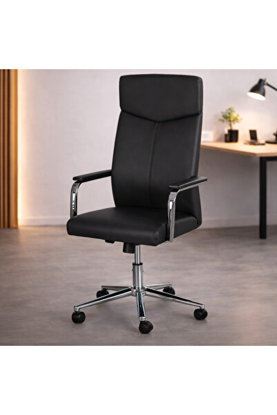 N.zone Black executive office chair (102-112 cm wide, 60-65 cm seat, 46-50 cm...
