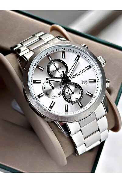 Ferrucci Men's Wristwatch with Calendar Steel Band 3 Atm Water Resistance