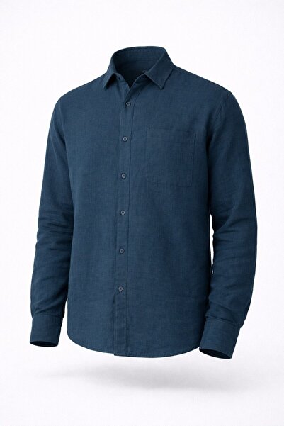 LUMAST Cotton Comfortable Fit Muslin Fabric Shirt