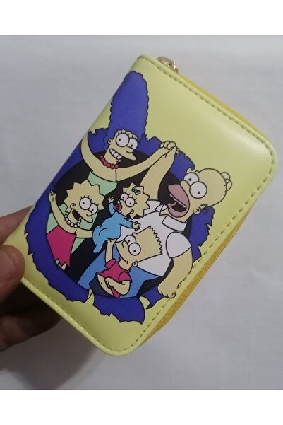 OWLBAG COMPANY Owl Bag the Simpsons Family Patterned Design Faux Leather Wallet