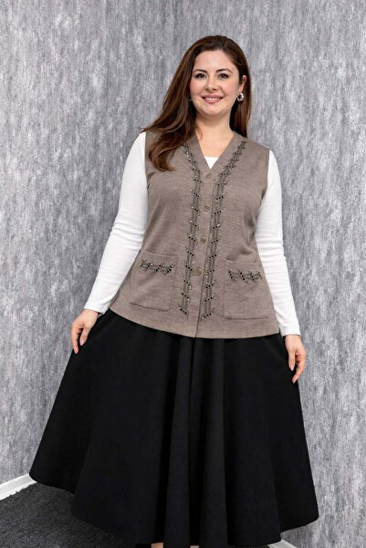 ModaPlaza Women's Stoned Orlon Vest